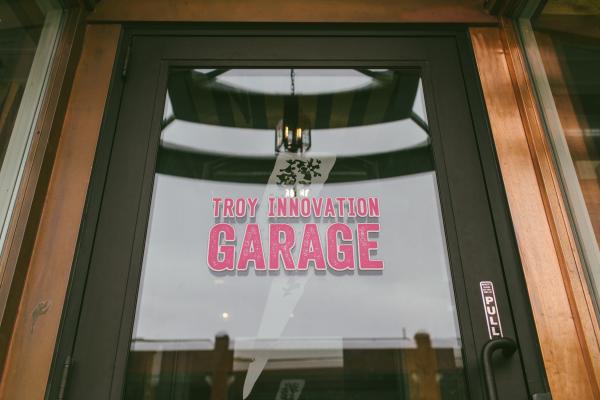Entryway of Troy Innovation Garage