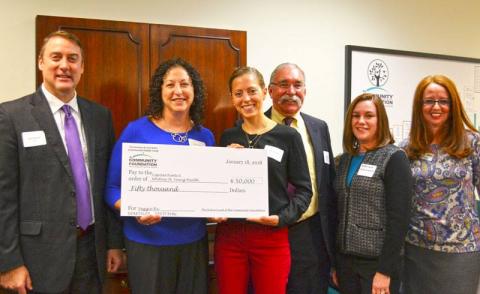 Pictured: Heather Burdo, Director of Development at Whitney Young Health and Amy Klein, CEO of Capital Roots with members of the Community Foundation of the Greater Capital Region and The Hortense and Louis Rubin Community Health Fund.