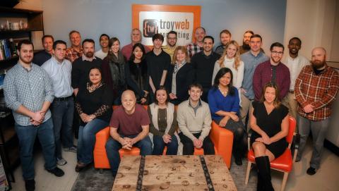 A photo of the Troy Web Consulting team