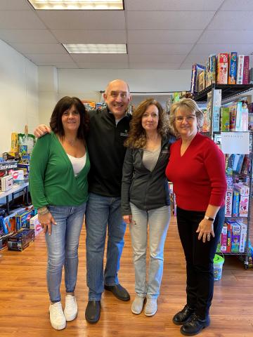 Photo: pictured L to R are Mary Budesheim, Rick Jones, and Patricia Hurysz of Wojeski & Company CPAs, LLC and Michelle Abel of Catholic Charities Tri-County Services.