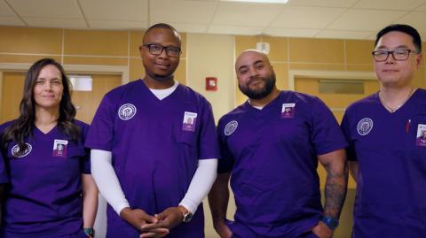 Excelsior University nursing students learn at a clinical site location. 