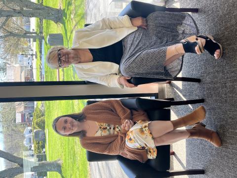 Pictured from left to right is September Brockett Greenville Assistant Manager, and Robin Frechette Senior Branch Manager.