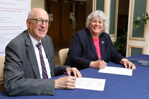 Mark Koblenz, J.D., president/CEO of Daughters of Sarah, and Dr. Lynn Ortale, president of Maria College