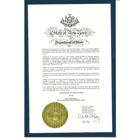Designation Certificate