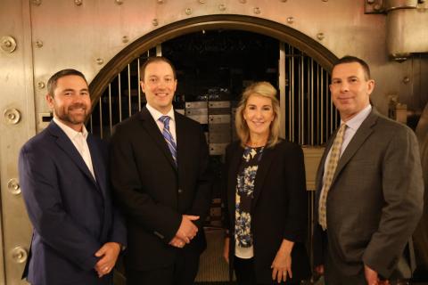 Broadview Wealth Management’s leadership team (from left to right): Ryan J. Chenot, Manager, Licensed Relationship Bankers; Jeff P. Ricchiuti, Director, Advisory Operations; Susan Fogarty-Jacques, Chief Investment Officer; and John Nuzzi, Director, Advisory Sales