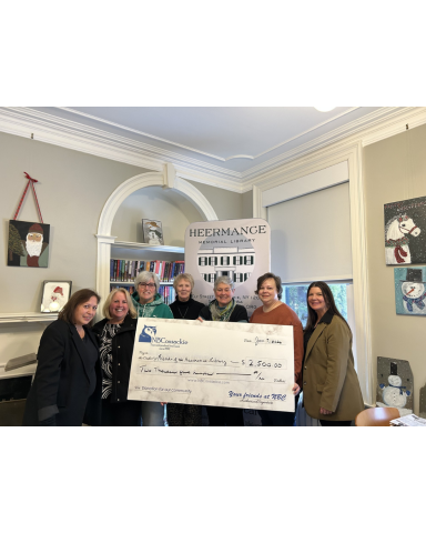 Heermance Memorial Library receives $2,500 from National Bank of Coxsackie