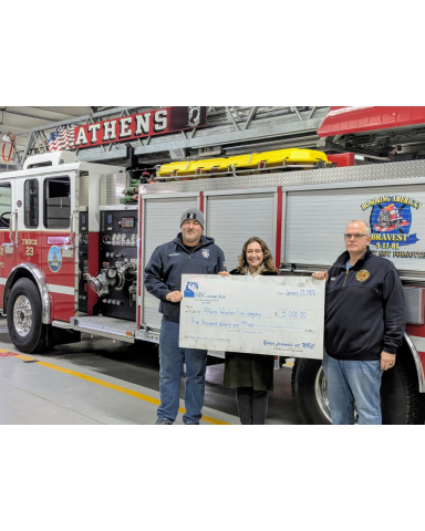 National Bank of Coxsackie donates $5,000 to Athens Volunteer Fire Department